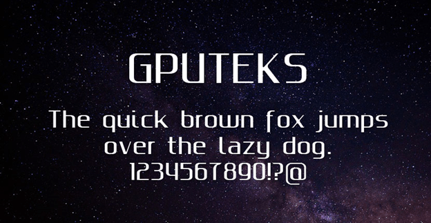 Шрифт Gputeks