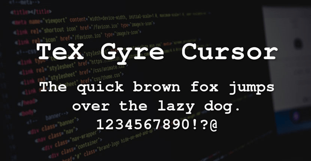 Шрифт TeX Gyre Cursor