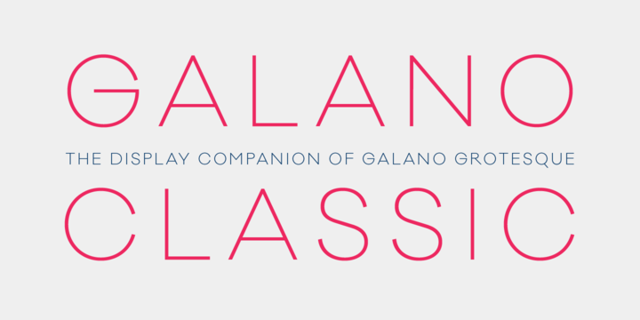 Шрифт Galano Classic