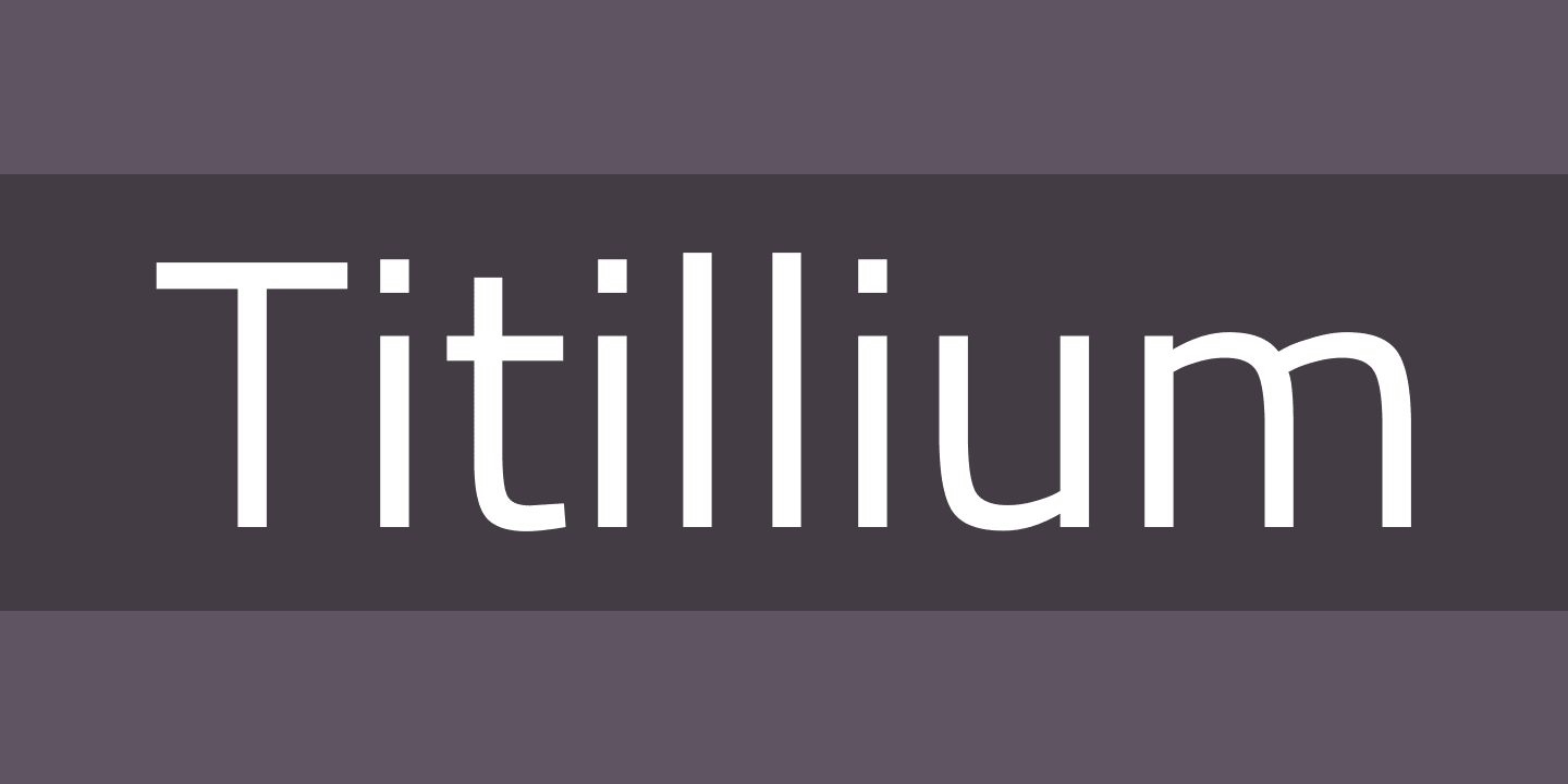 Шрифт Titillium