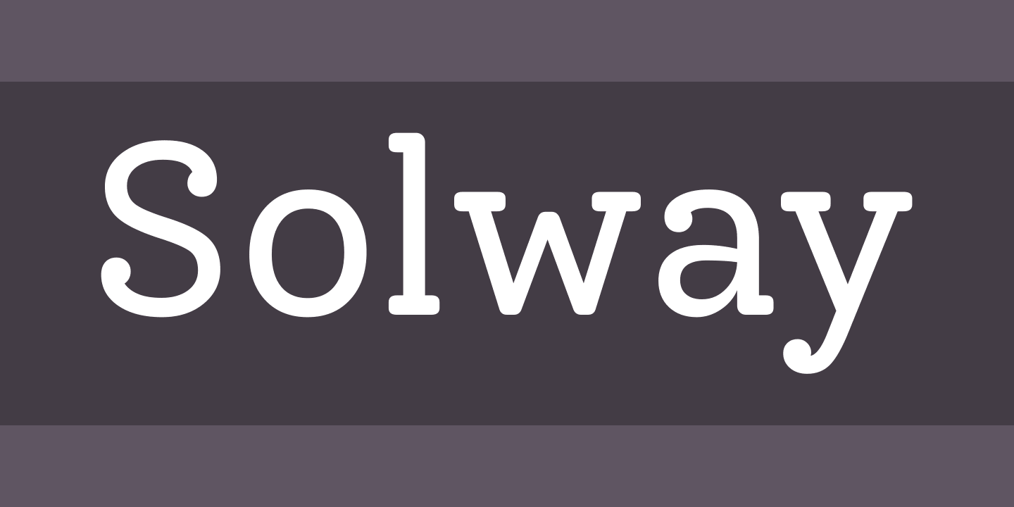 Шрифт Solway