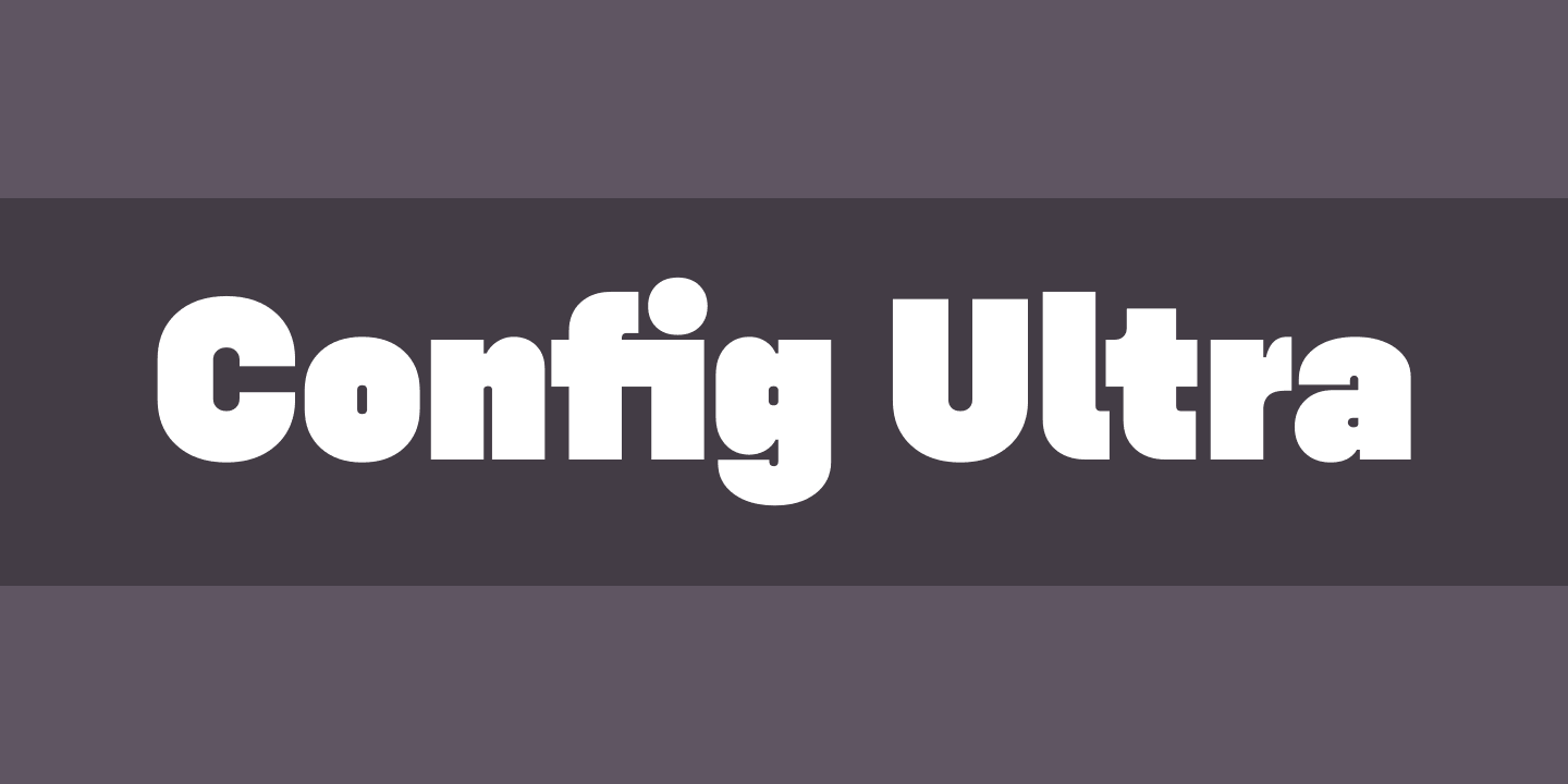 Шрифт Config Ultra