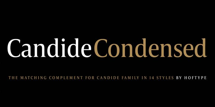 Шрифт Candide Condensed
