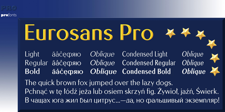 Шрифт EuroSans Pro