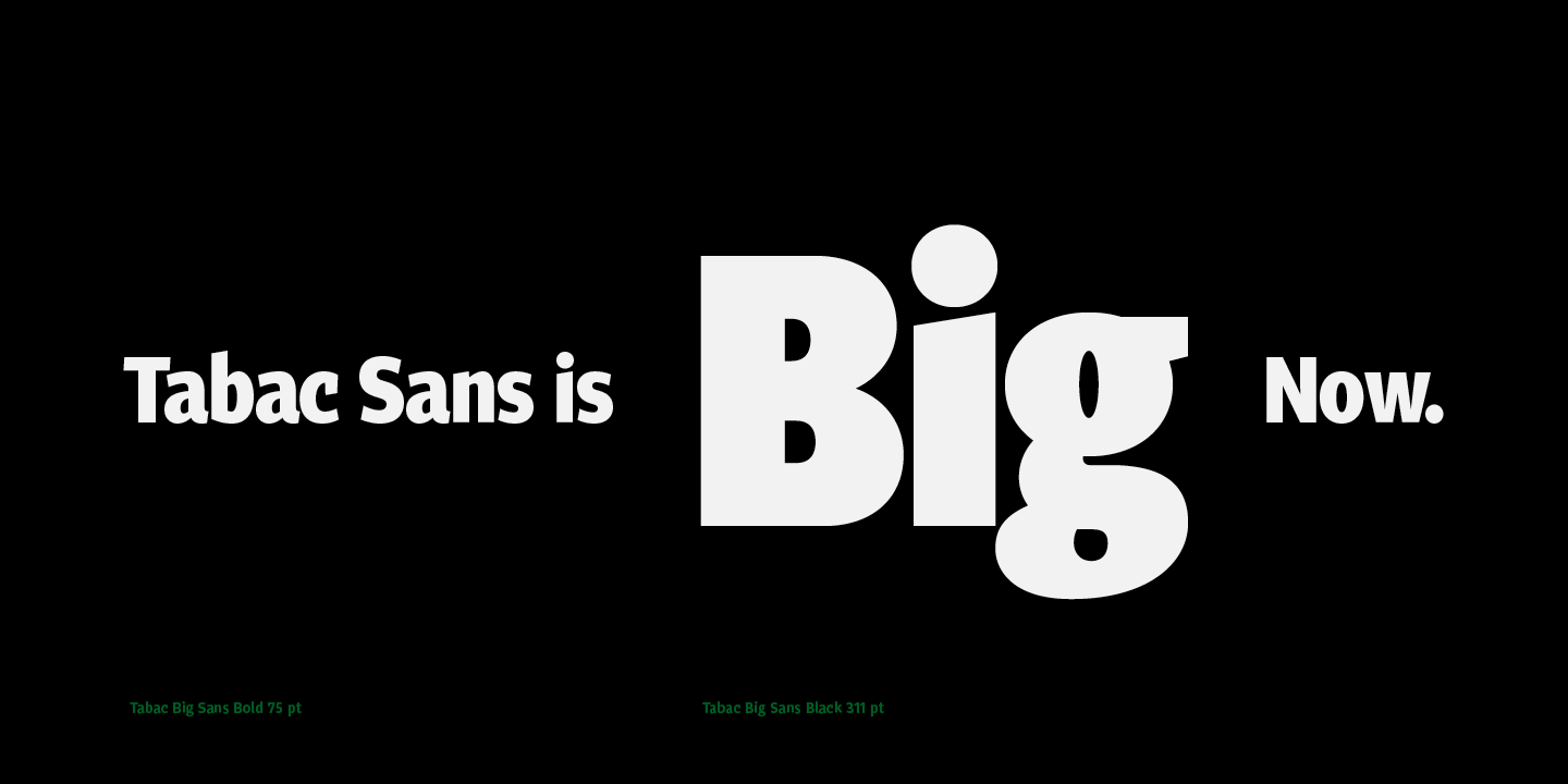 Шрифт Tabac Big Sans