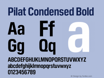 Шрифт Pilat Condensed