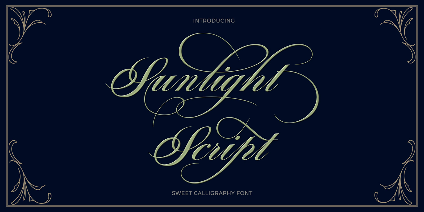 Шрифт Sunlight Script