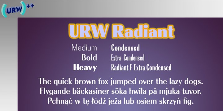 Шрифт RadiantRR 