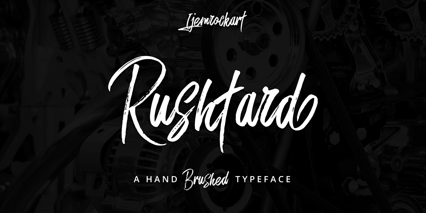Шрифт Rushtard Brush