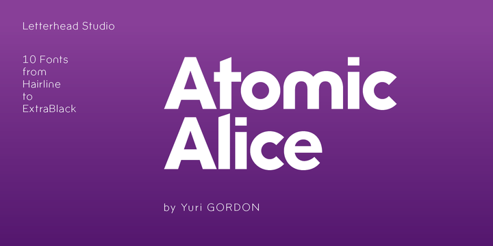 Шрифт Atomic Alice