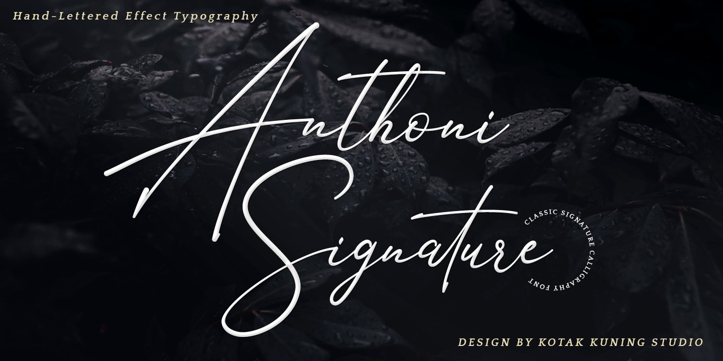 Шрифт Anthoni Signature
