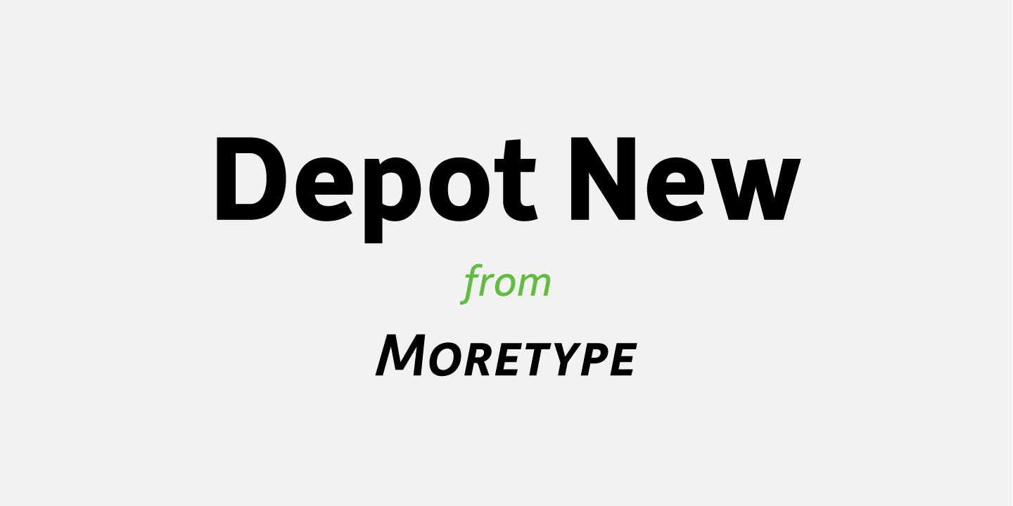 Шрифт Depot New