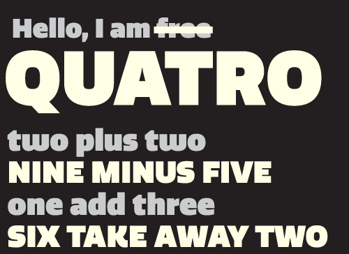 Шрифт Quatro