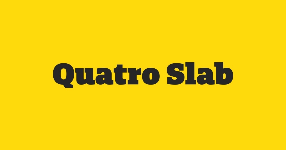 Шрифт Quatro Slab