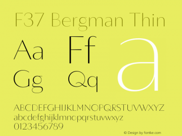 Шрифт F37 Bergman