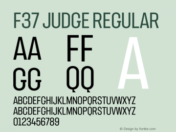 Шрифт F37 Judge
