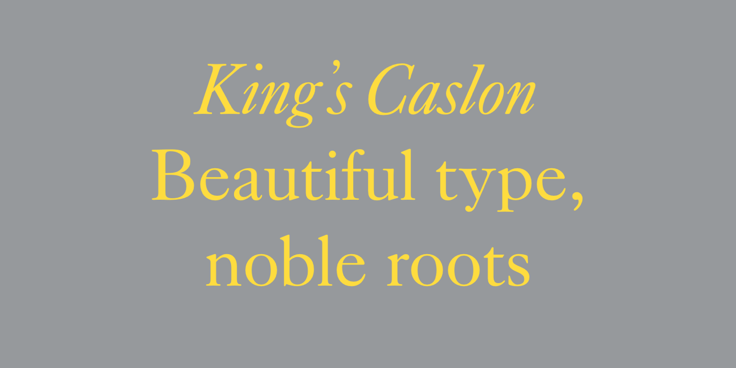 Шрифт Kings Caslon