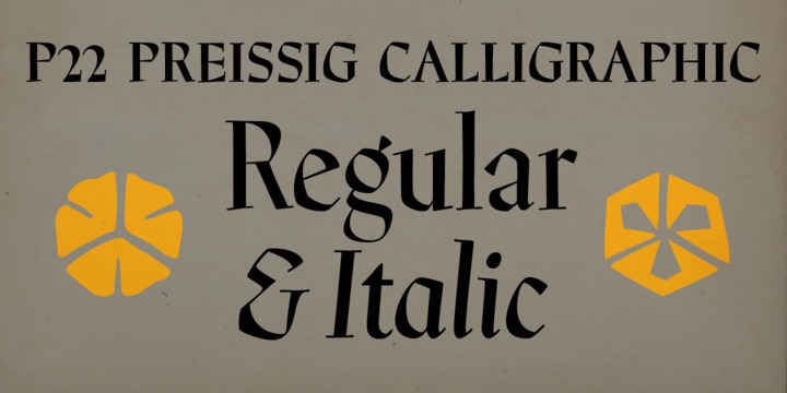 Шрифт P22 Preissig Calligraphic