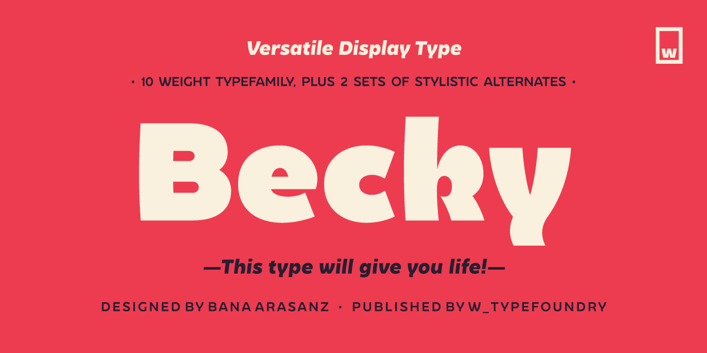 Шрифт Becky