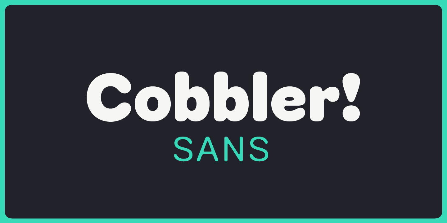 Шрифт Cobbler Sans