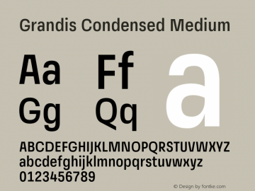 Шрифт Grandis Condensed