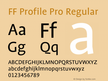 Шрифт Profile Pro