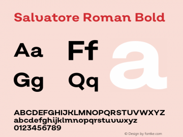 Шрифт Salvatore Roman