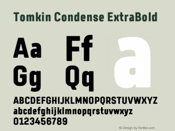Шрифт Tomkin Condense