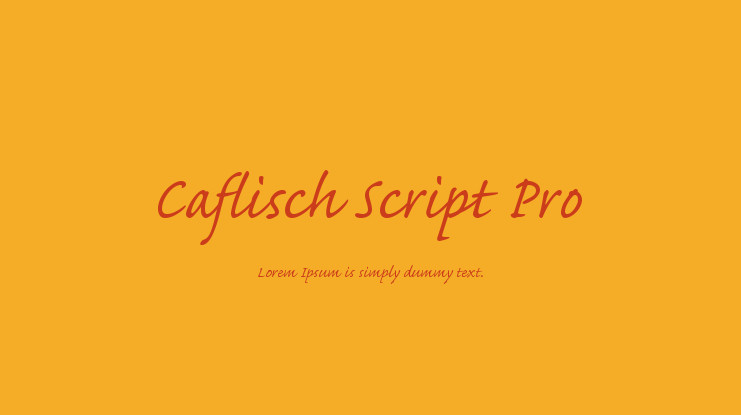 Шрифт Caflisch Script Pro