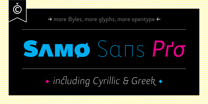 Шрифт Samo Sans Pro