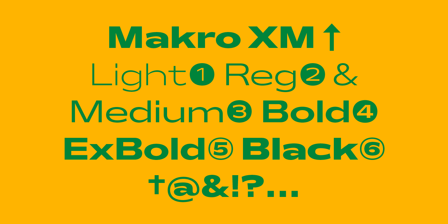 Шрифт Makro XM