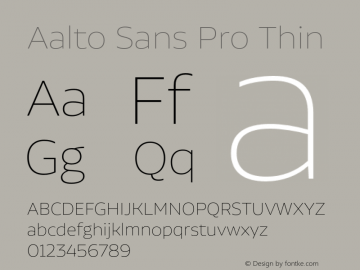 Шрифт Aalto Sans Pro