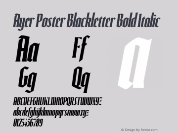 Шрифт Ayer Poster Blackletter