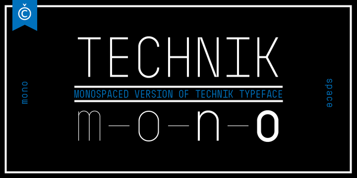 Шрифт Technik Mono
