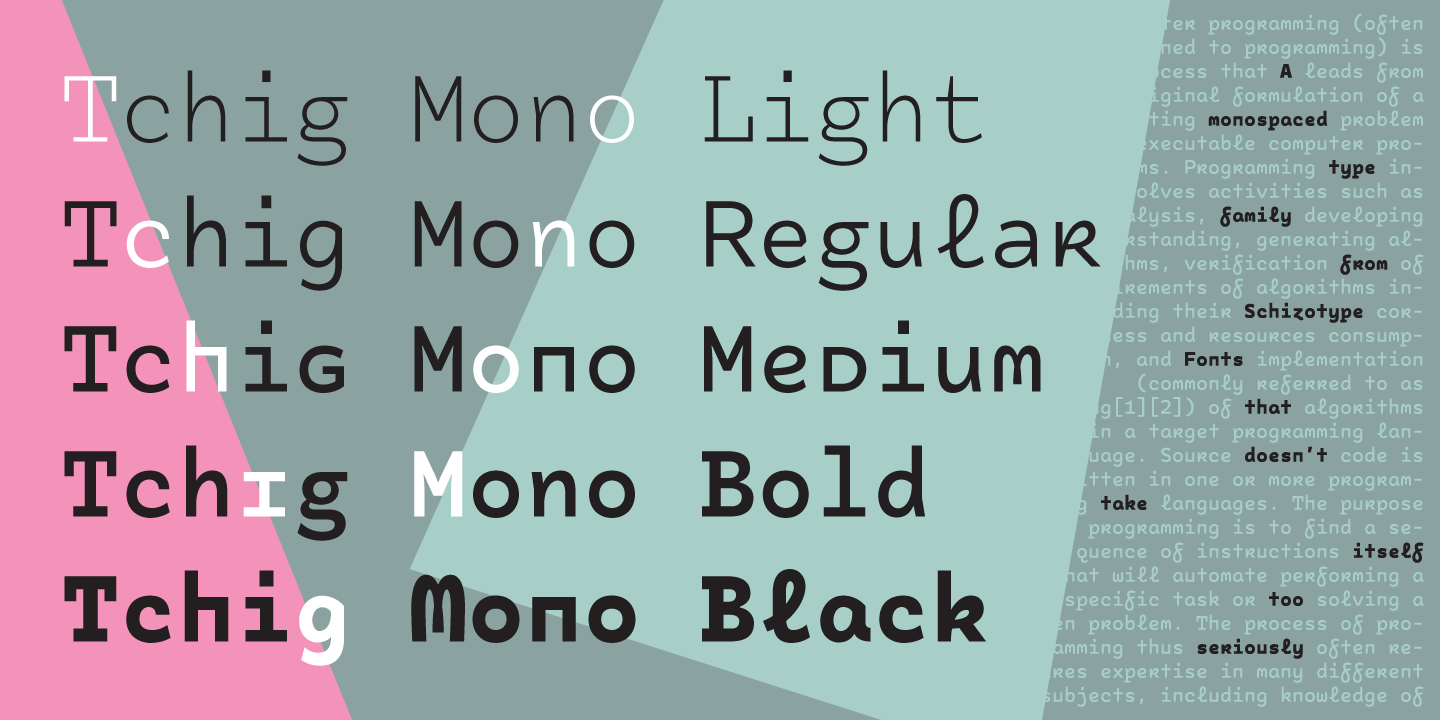 Шрифт Tchig Mono