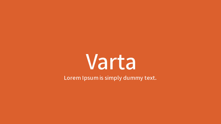 Шрифт Varta