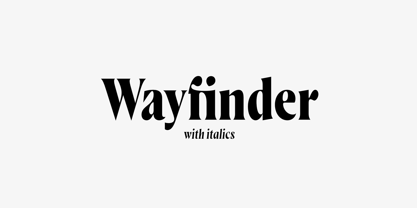 Шрифт Wayfinder CF