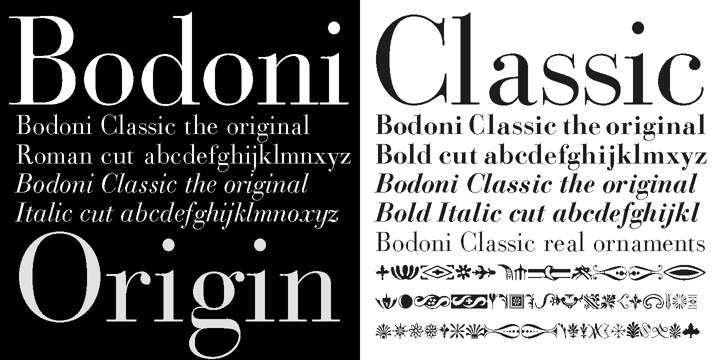 Шрифт Bodoni Classic