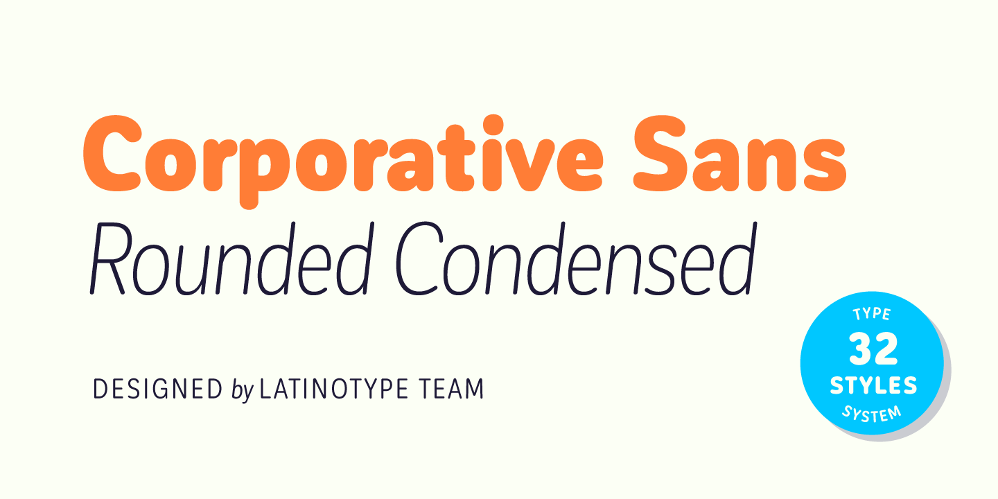 Шрифт Corporative Sans Rounded Condensed