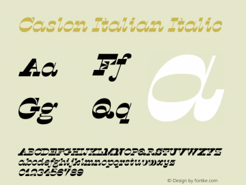 Шрифт Caslon Italian