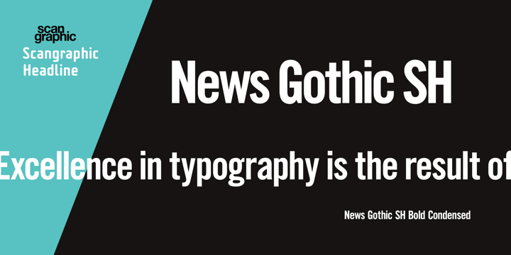 Шрифт News Gothic SH