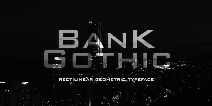 Шрифт Bank Gothic