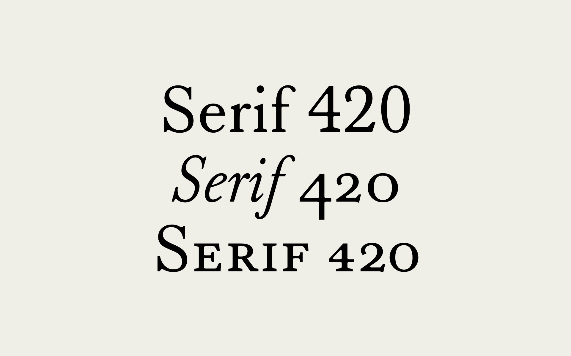 Шрифт Serif 420