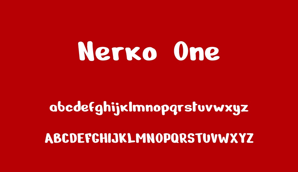 Шрифт Nerko One