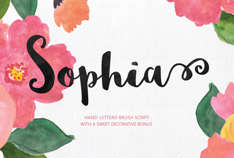Шрифт Sophia script