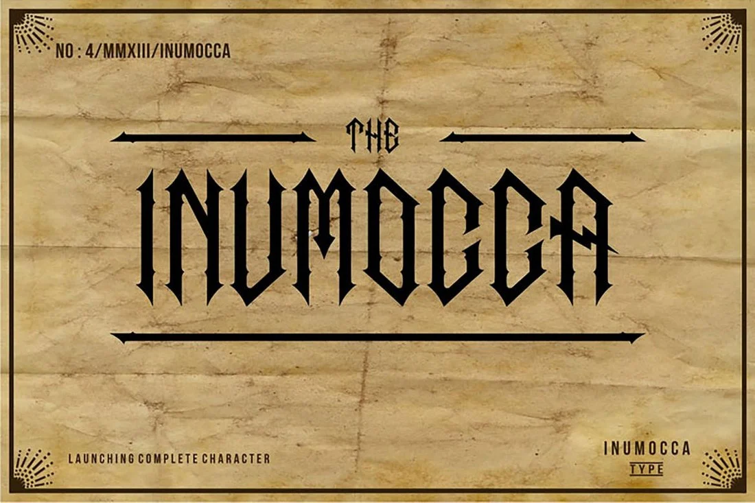 Шрифт Inumocca