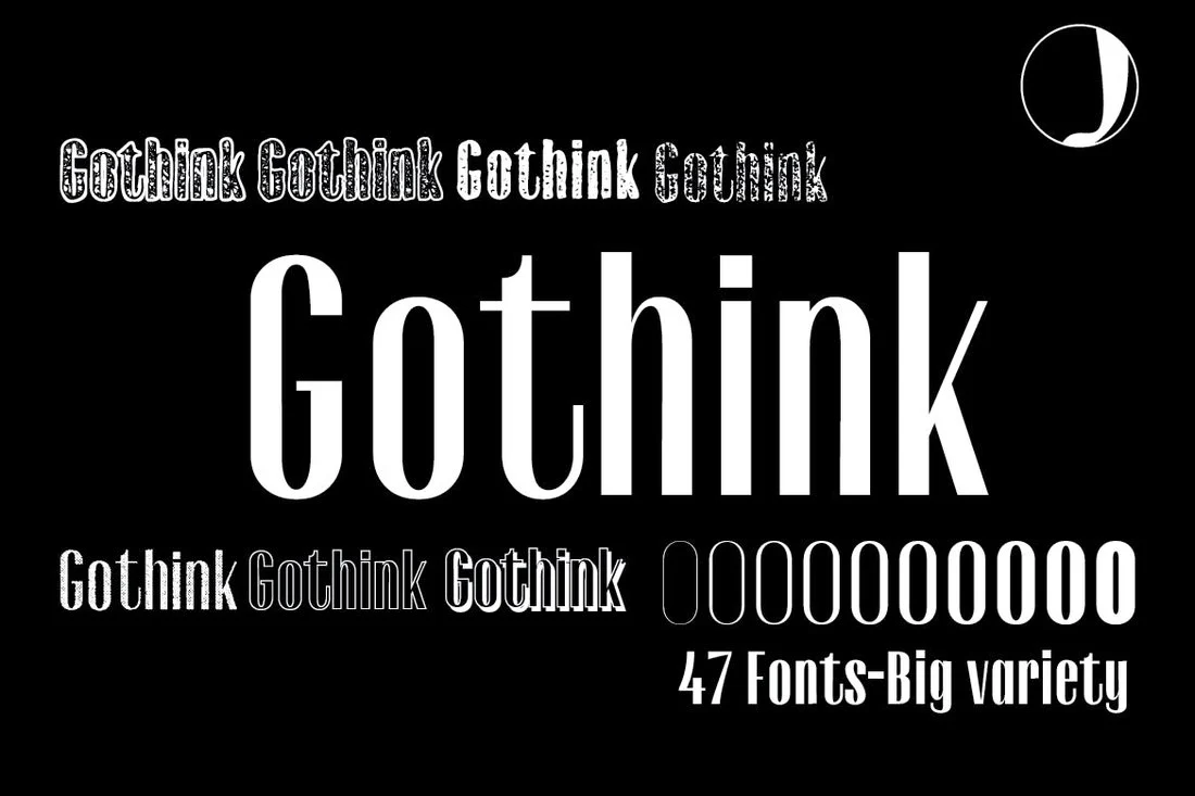 Шрифт Gothink