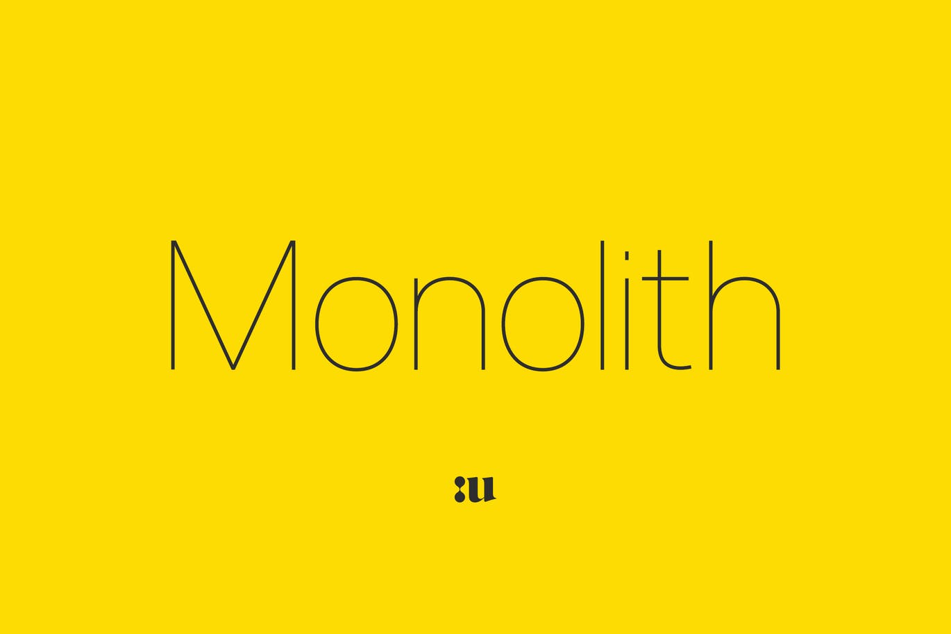 Шрифт Monolith