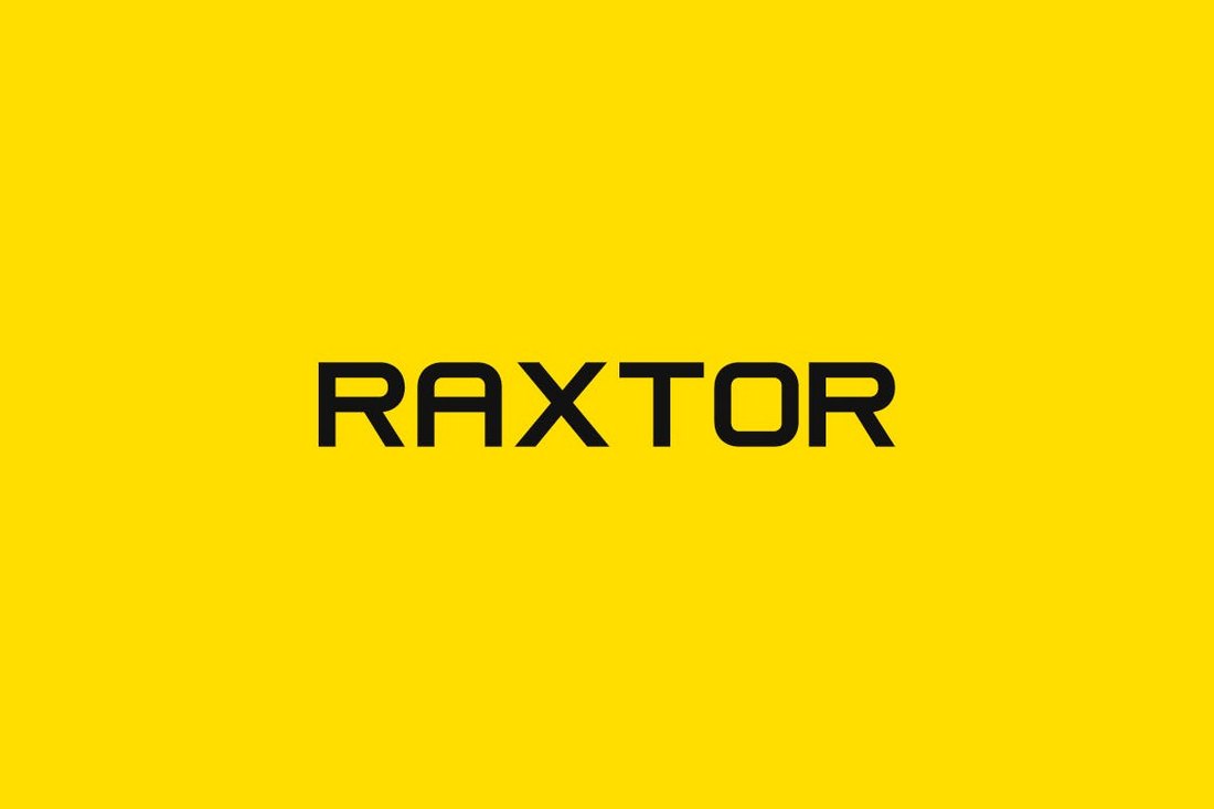 Шрифт Raxtor