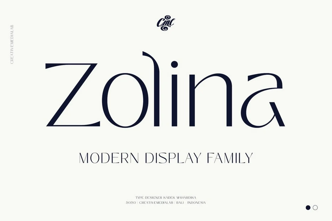 Шрифт Zolina